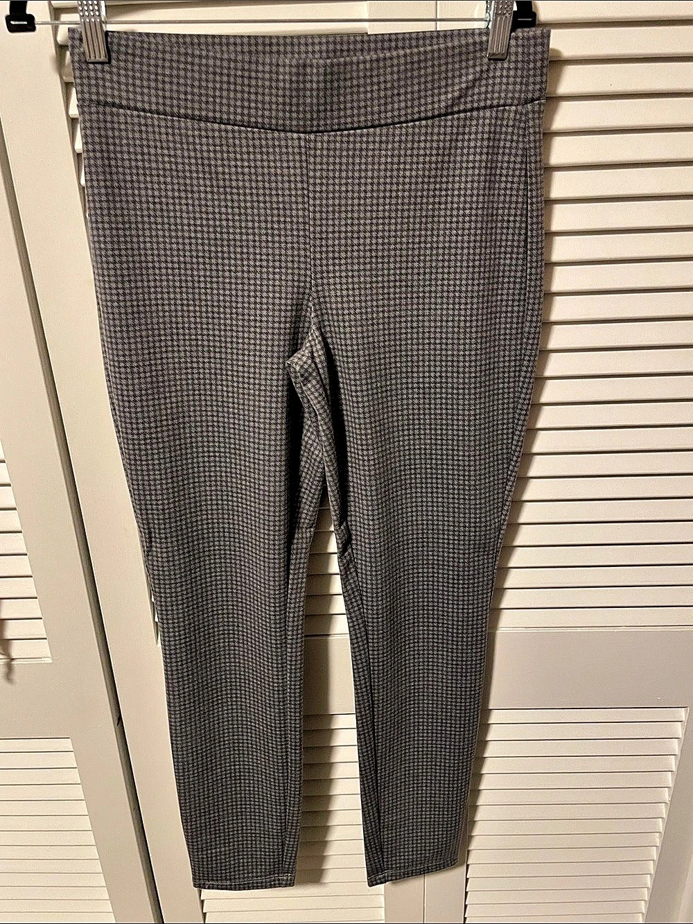 NYDJ Pull-On Slim Ankle Trouser Pants in Ponte Knit Houndstooth Size 4